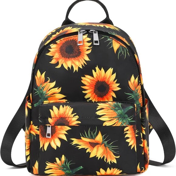 Girls Mini Backpack Sunflower Waterproof Small Purse for Women Teens Kids Travel - Picture 1 of 6